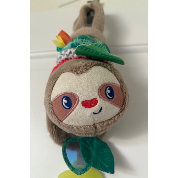 Infantino Sloth Musical Pull Down Sticky Hands Hangable Plush Stuffed Animal Bab - Picture 2 of 9